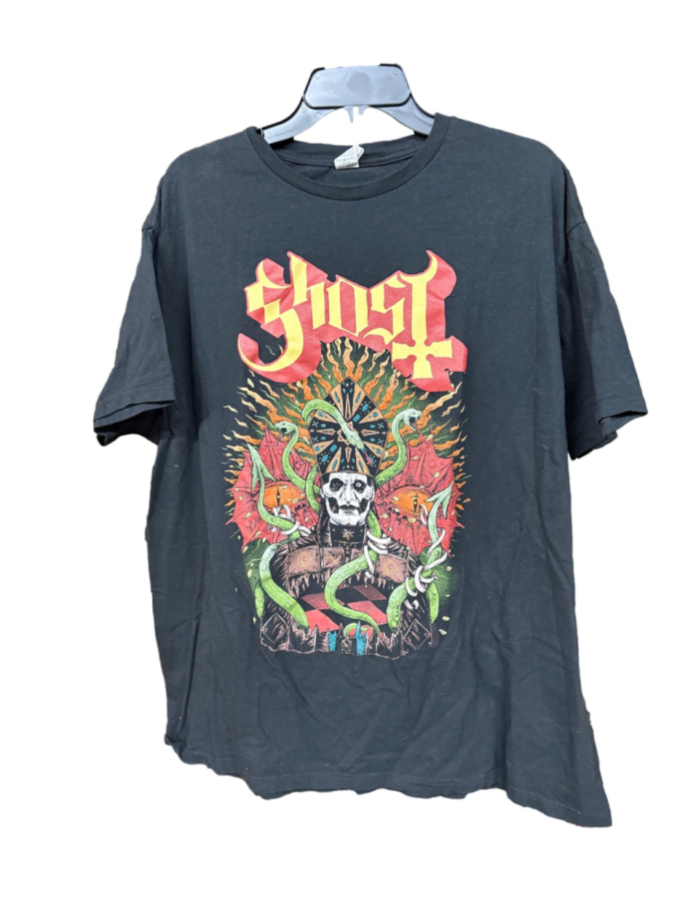 Men's Optima Ghost Band Graphic Tee Black Red XXL